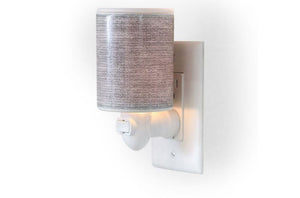 Timer Outlet Plug-In Warmer in Gray Linen